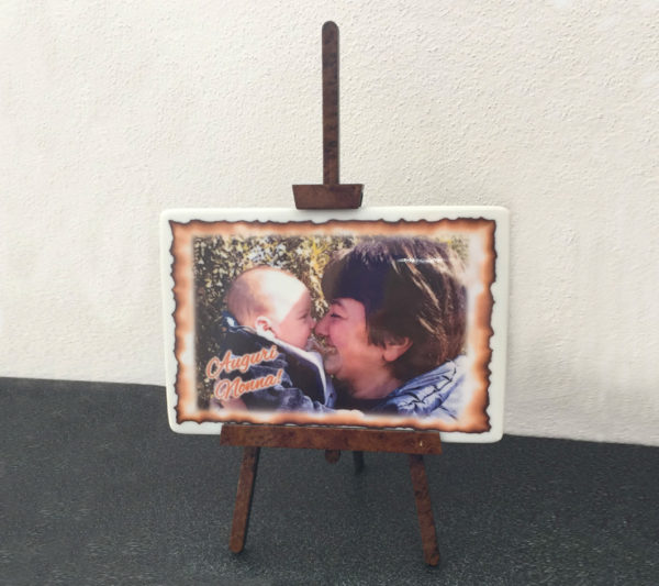 Cavalletto con ceramica stampata